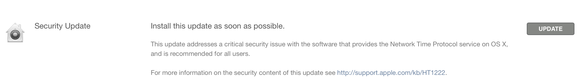 Apple OS X Security update