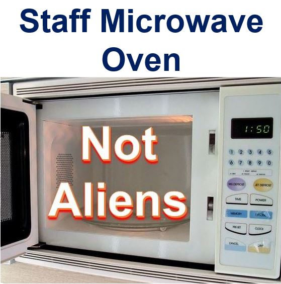 Staff microwave oven