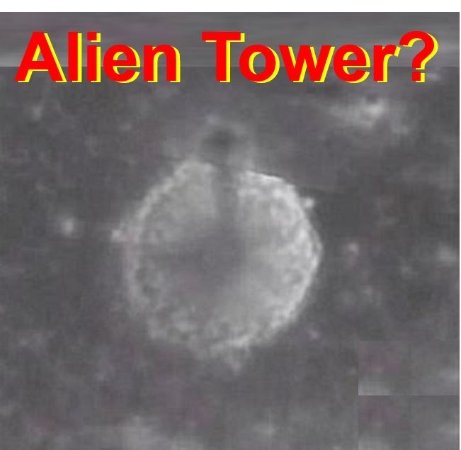 Alien spire on the Moon