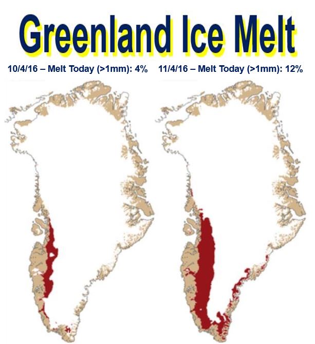 greenland ice sheet melt one month early shocks and alarms