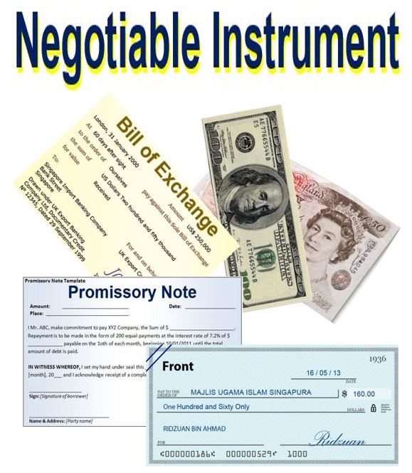 Image result for negotiable instrument