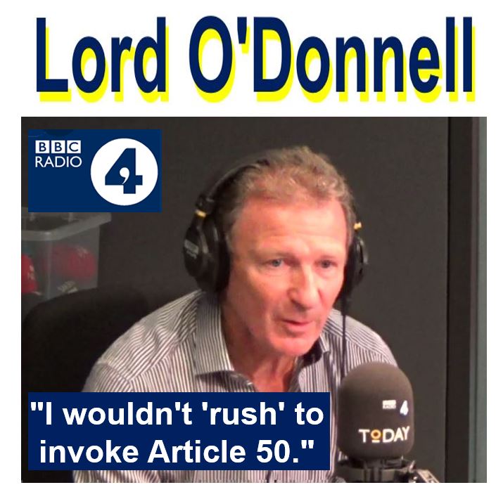 Lord ODonnell Radio 4 former civil service chief