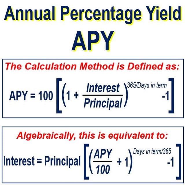 Annual Percentage Yield or APY