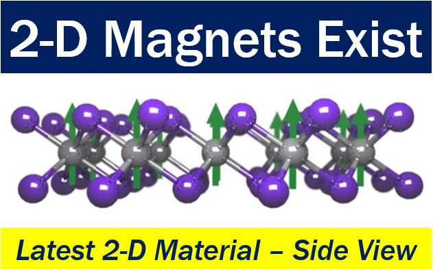 2-D Magnet - side view of 2-D material