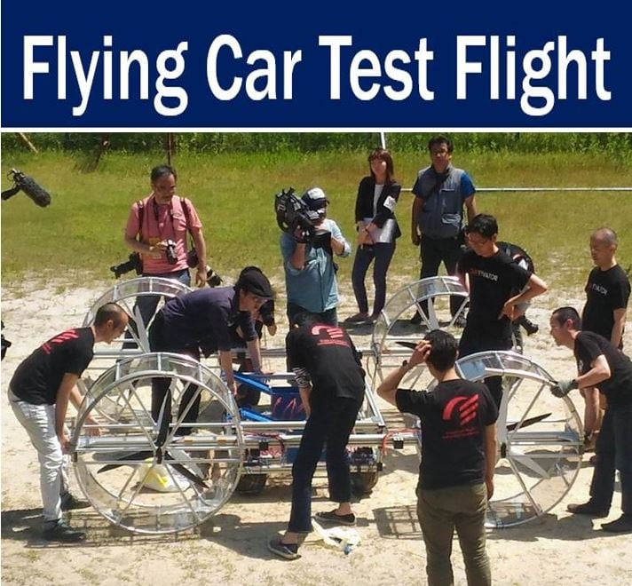 Flying car test flight