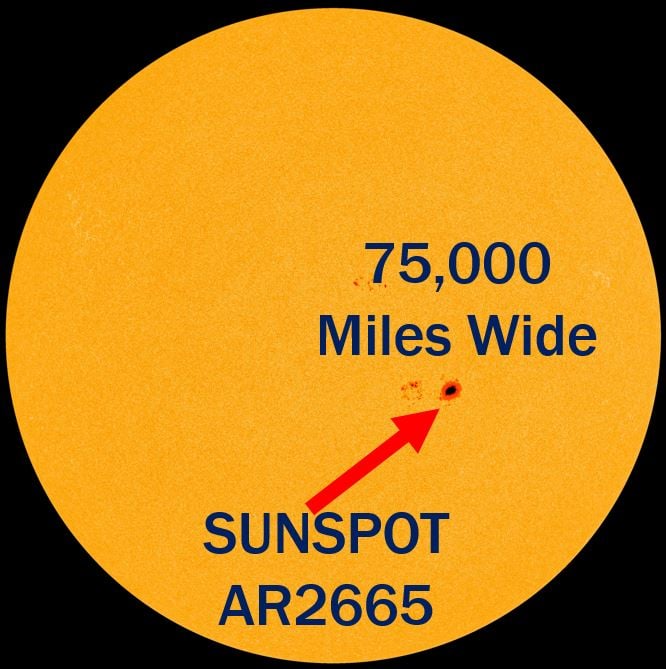 Giant Sunspot AR2665 detected by NASA