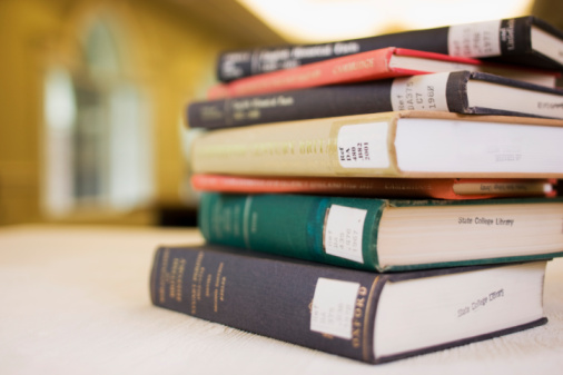 Stack of Library Books