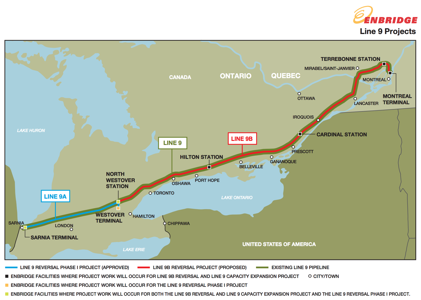 Enbridge Line 9 project