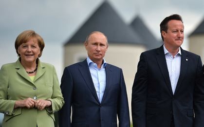 Merkel Putin and Cameron