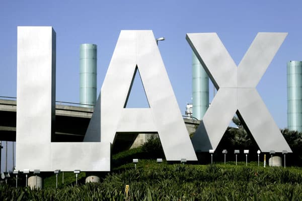 LAX airport sign