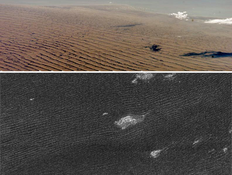 dunes on titan