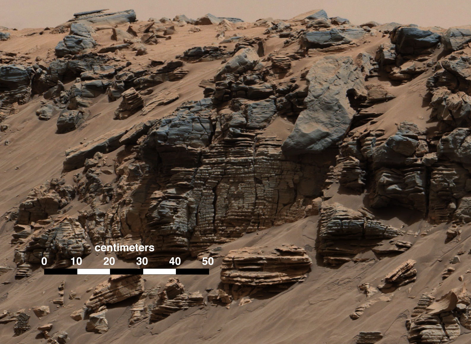 mars curiosity rover image of rocks