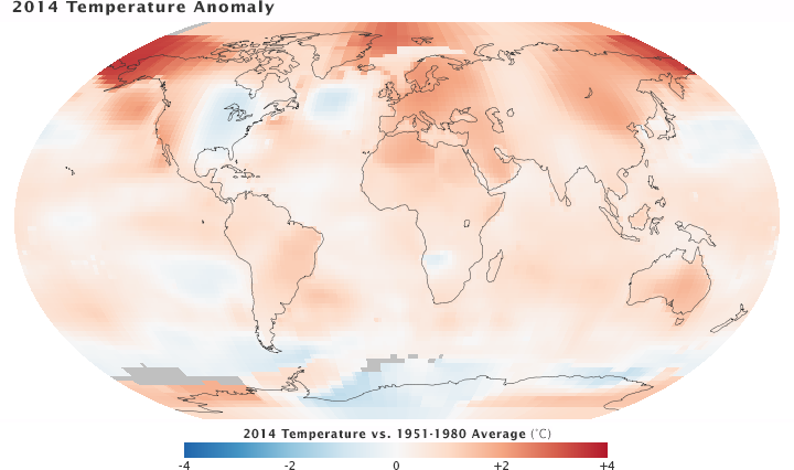 2014 temperature anomaly