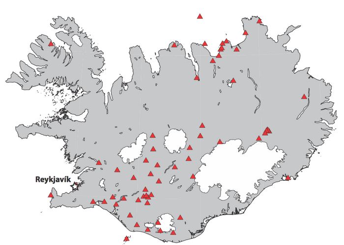 Iceland land rising