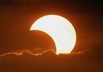 A partial solar eclipse