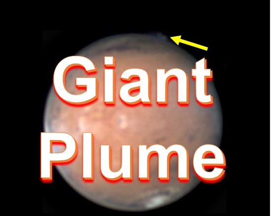 Giant plume Mars