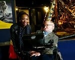 Hawking and Uyanwah at the Science Museum