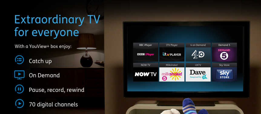 YouView screenshot homepage