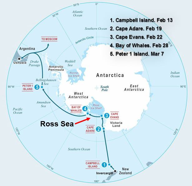 Five swims in Antarctica