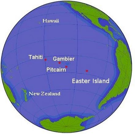 Globe Pitcairn Islands