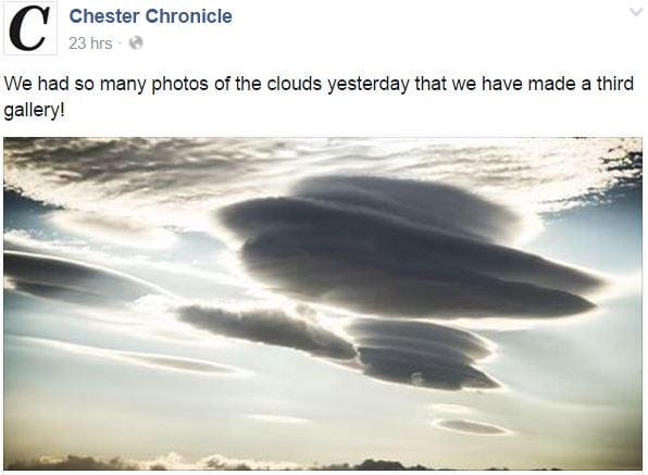 Lenticular Clouds Chester Chronicle