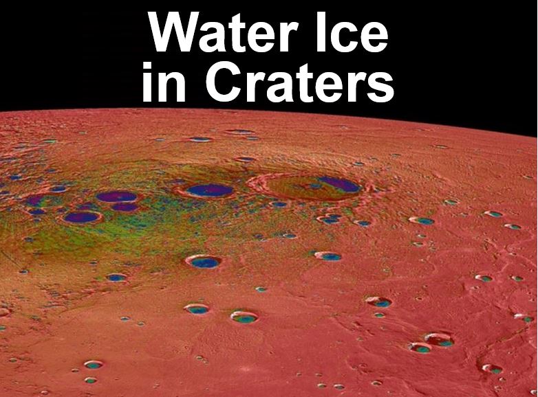 Mercury water ice in craters