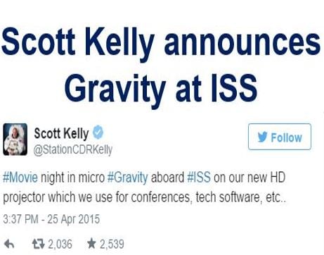 Sott Kelly Gravity