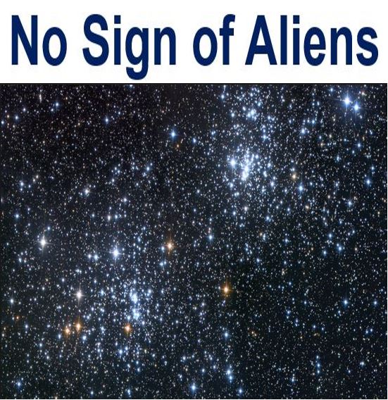 No signs of aliens
