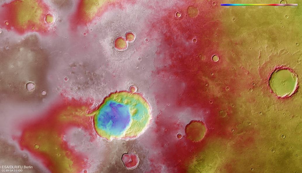 Colour coded caldera image