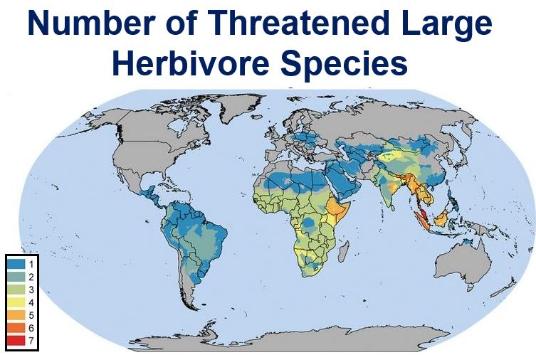 Threatened large herbivore species