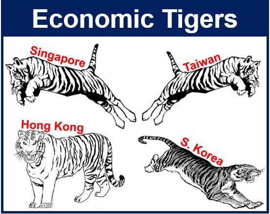 Economic tigers illustration