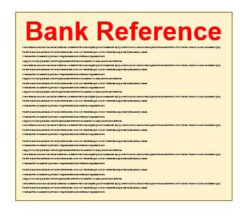 Bank reference