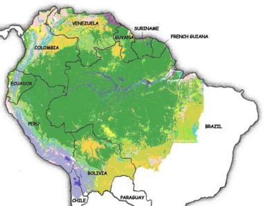 Amazon rainforest map