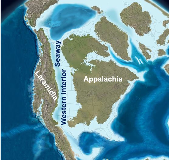 North America in the Late Cretaceous period