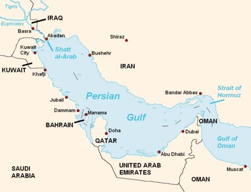 Persian Gulf heat region