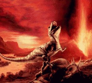 Volcanic activity and dinosaur extinction