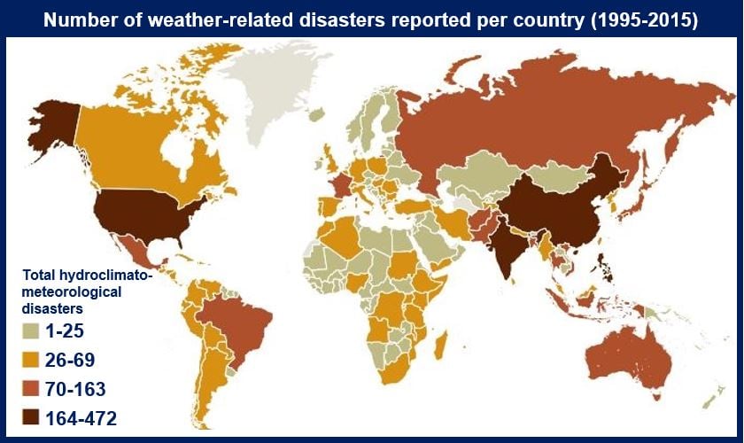 Weather disasters globally