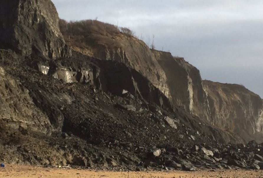 Charmouth cliff collapse