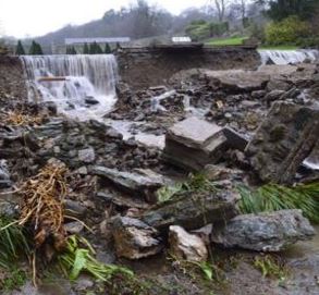 Plas Cadnant destroyed by floods