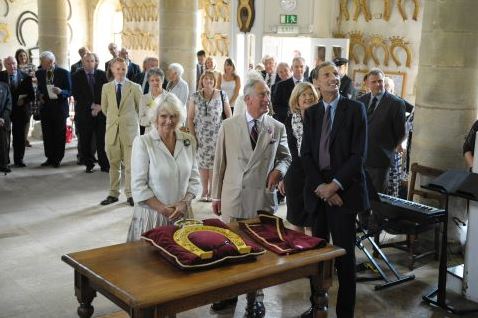 Prince of Wales visiting Oakham Castle