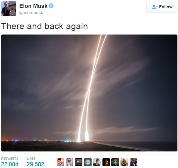 SpaceX Falcon 9 rocket trajectory there and back