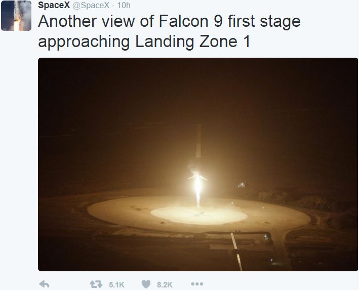 SpaceX makes history first stage landing