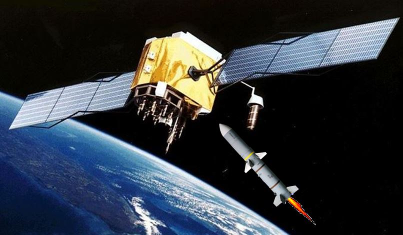 War in Space satellite attacked by missile