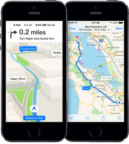 maps apple iphone