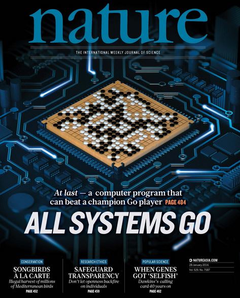 AlphaGo on front cover of Nature