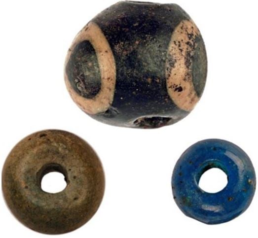 Bronze Age beads part of a necklace