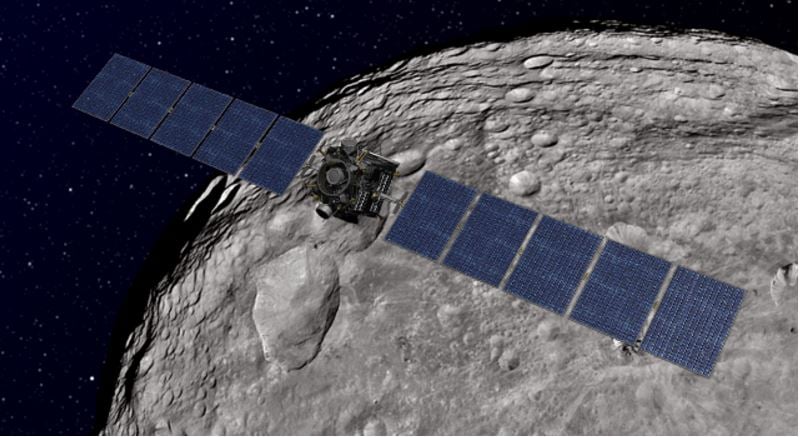 Dawn spaceprobe near Vesta