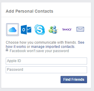 Find-Friends facebook