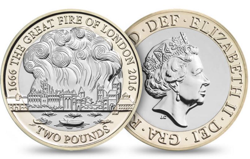 Great Fire of London new coin