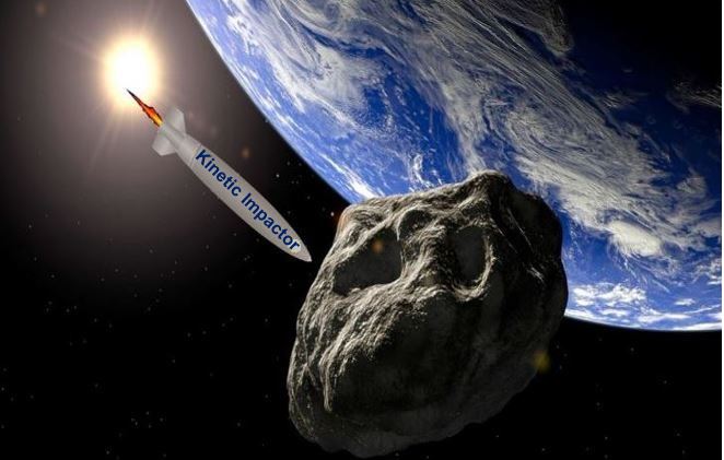 Kinetic impactor to push killer asteroid off course